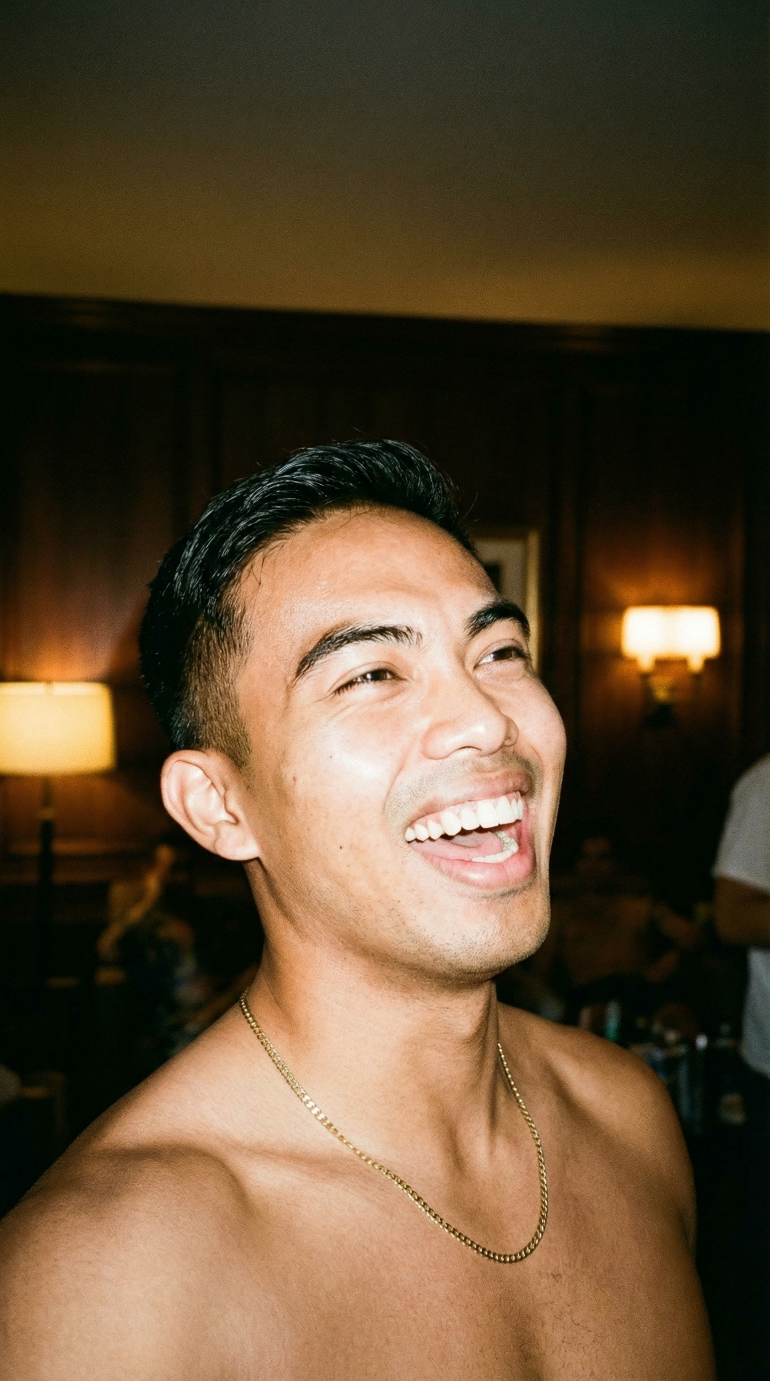 Gold chain still life